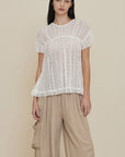 Mackenzie Lace Ruffle Blouse