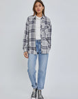 Maddie Oversized Boyfriend Flannel Shirt - Plus Size