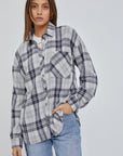 Maddie Oversized Boyfriend Flannel Shirt - Plus Size