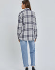 Maddie Oversized Boyfriend Flannel Shirt - Plus Size