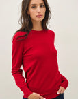 Viscose Crew Neck Soft Knit Sweater