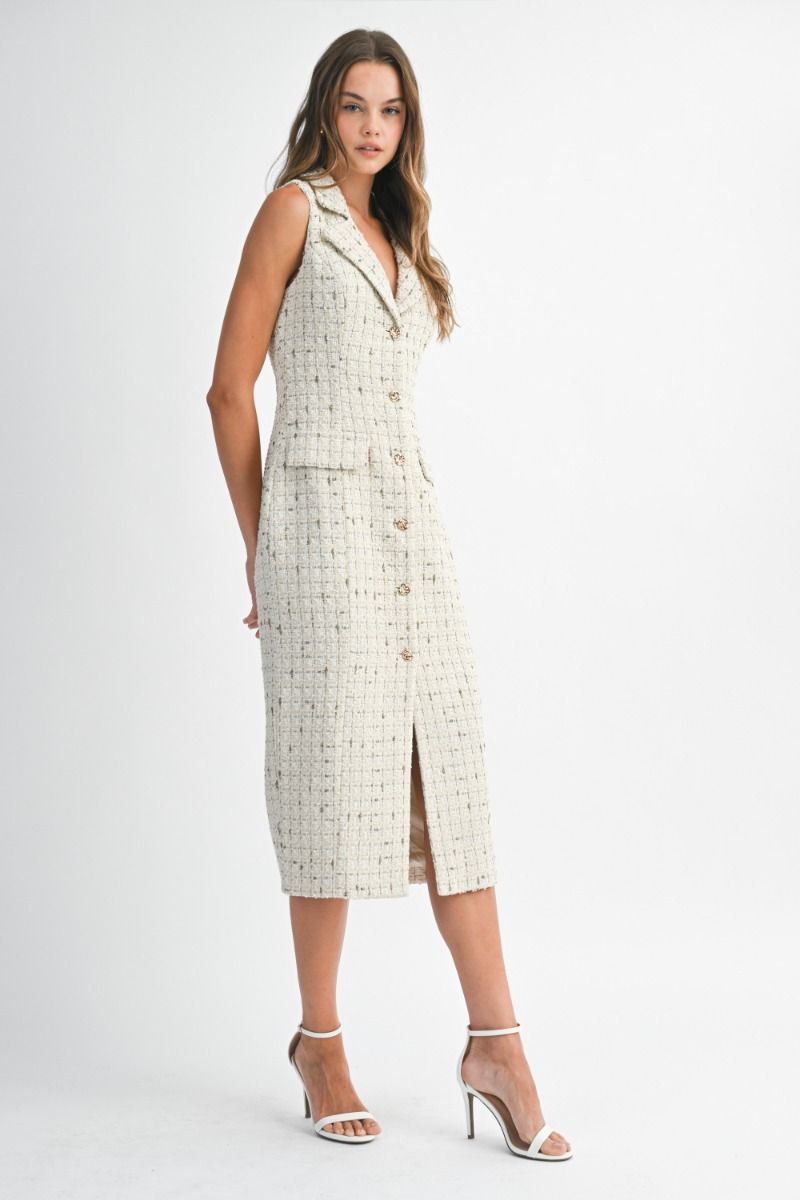 Capri Tweed Button Down Dress – FR & Company