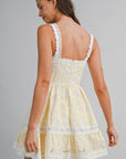 Betsy Babydoll Embroidered Mini Dress