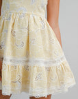 Betsy Babydoll Embroidered Mini Dress