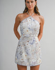 Lillian Linen Floral Mini Dress