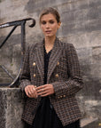 Michaela Tweed Double Breasted Blazer Jacket