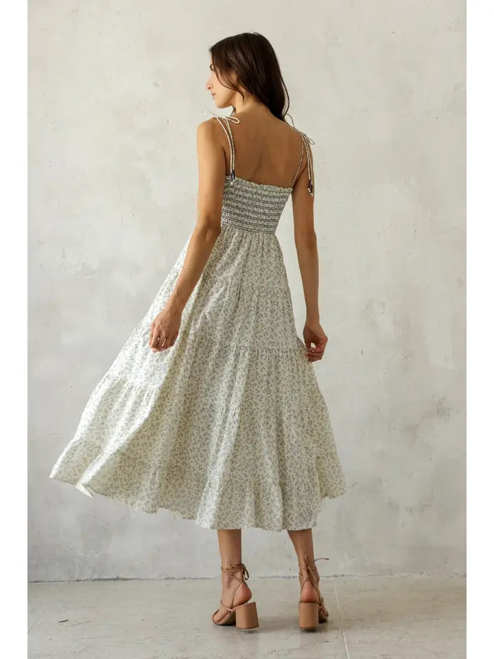 Sienna Smocked Tiered Midi Dress
