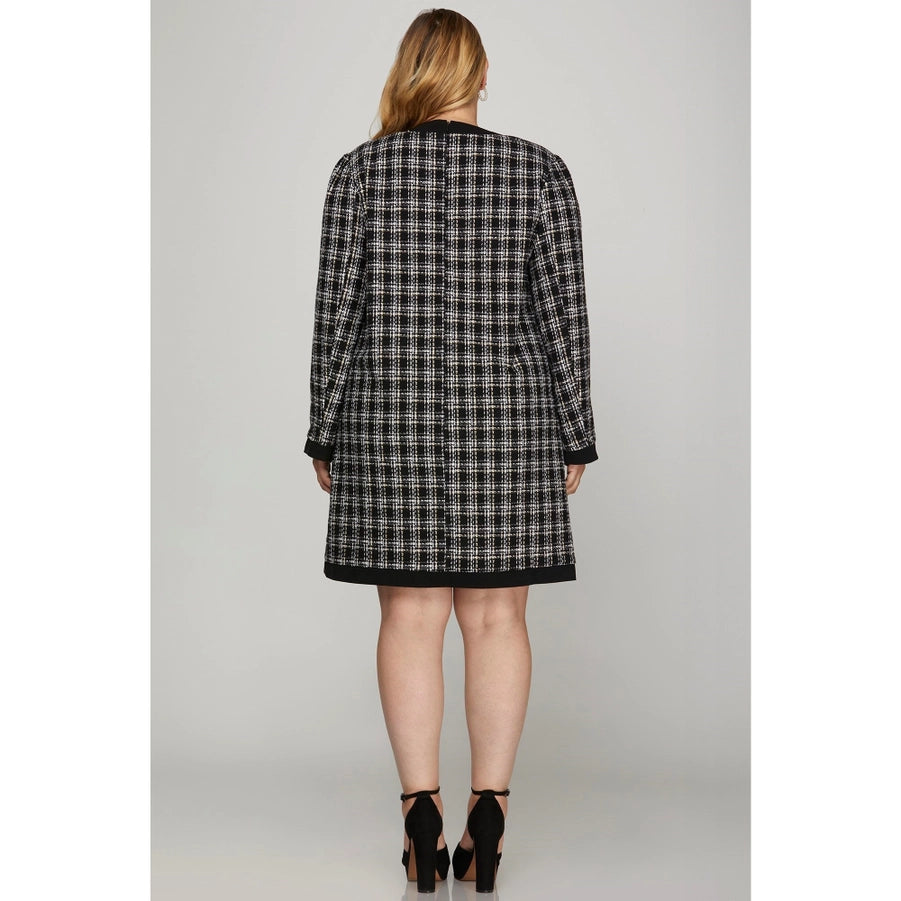 Molly Tweed Dress - Plus Size