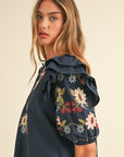 Vera Floral Embroidered Blouse