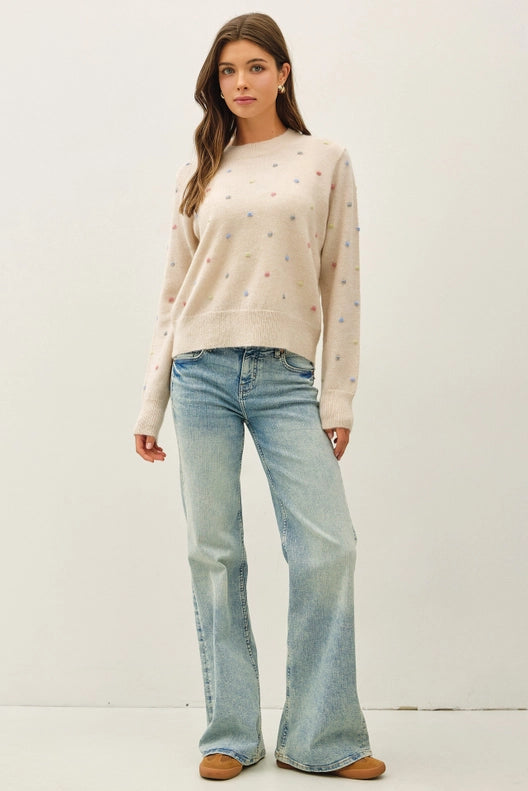 Darcie Dotted Knit Sweater