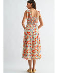 Bailey Botanical Tie-Shoulder Midi Dress