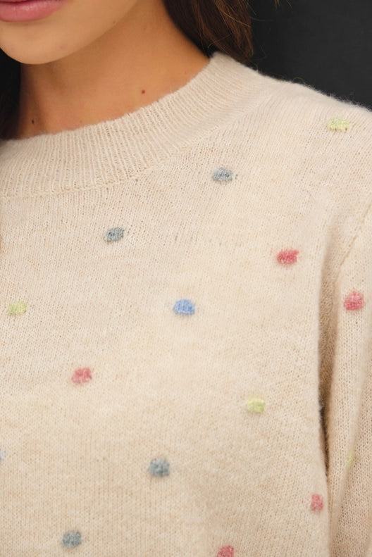 Darcie Dotted Knit Sweater