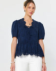 Elise Eyelet Embroidered Blouse