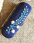 Floral Hand-Embroidered Lipstick Case