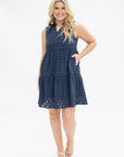 Carrie Checkered Tiered Dress - Plus Size