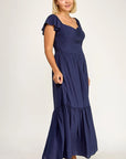 Freya Flutter Sleeve Midi Dress - Plus Size