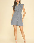 Sylvia Stripe Cap Sleeve Mini Dress
