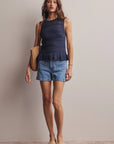 Sophie Sleeveless Knit Peplum Top
