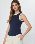 Carrie Crochet Trim Tank