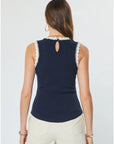 Carrie Crochet Trim Tank