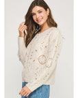 Eliza Embroidered Knit Cardigan