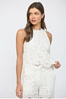Eliza Eyelet Sleeveless Top