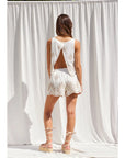 Ophelia Open Back Embroidery Top