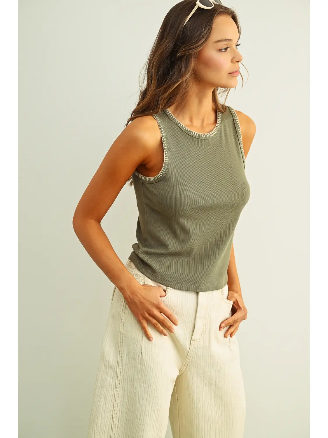 Melanie Mini Ribbed Knit Tank