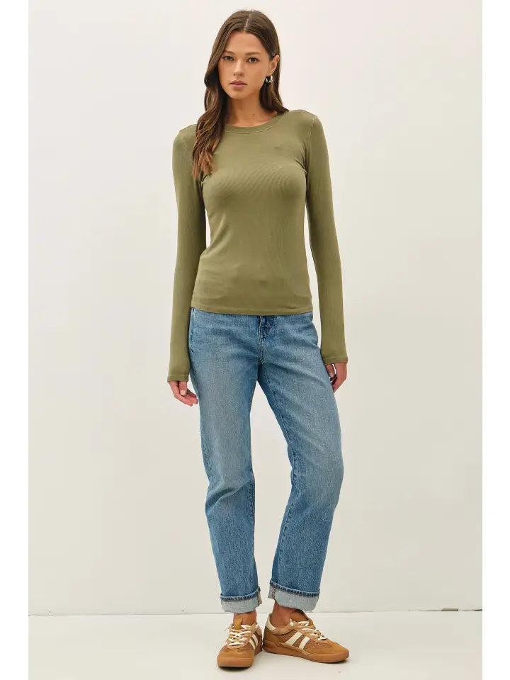 Rylan Ribbed Crewneck Top
