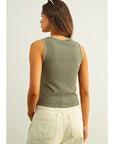 Melanie Mini Ribbed Knit Tank