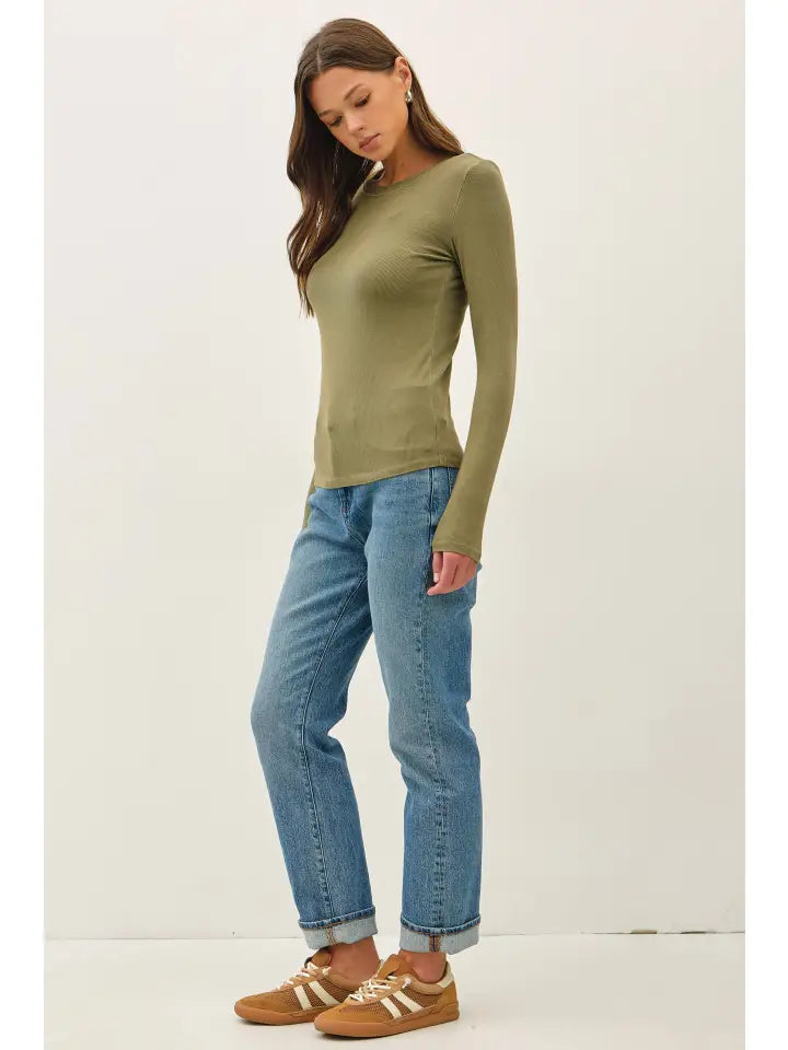 Rylan Ribbed Crewneck Top