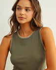 Melanie Mini Ribbed Knit Tank