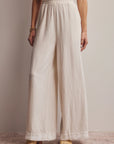 Esme Embroidered Wide-Leg Pant