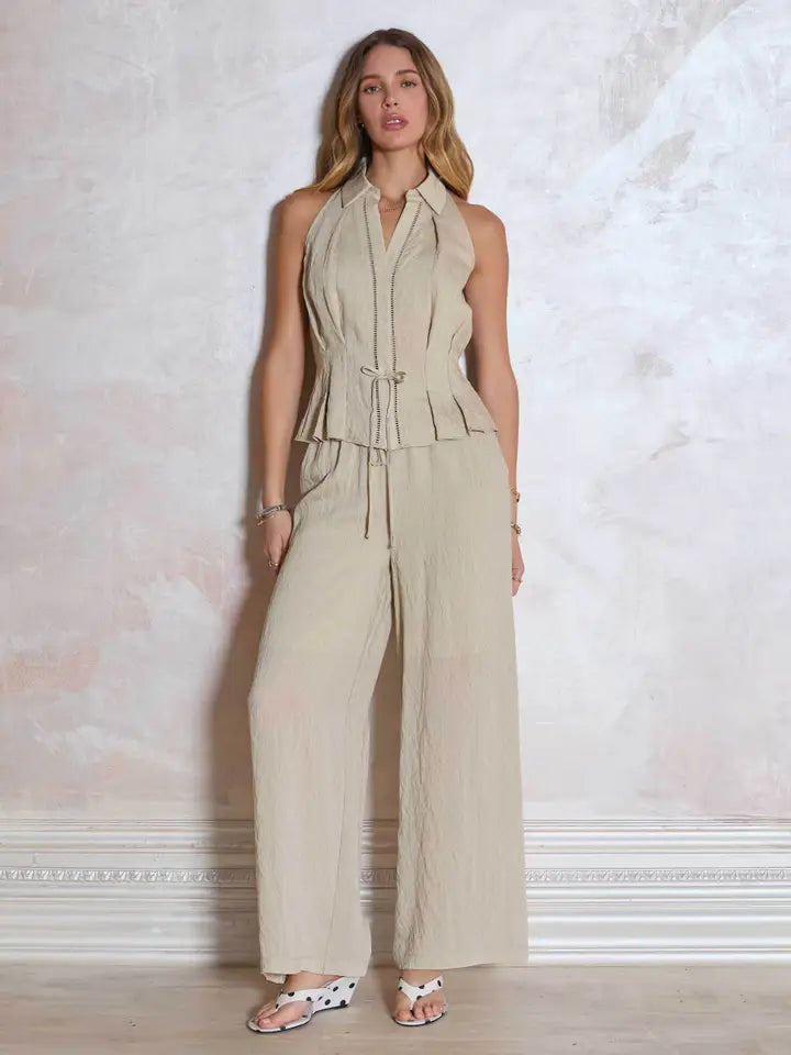 Brynn Textured Drawstring Pants
