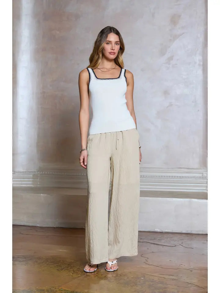 Brynn Textured Drawstring Pants