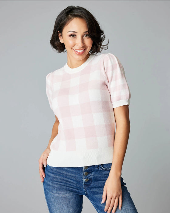 Gingham Sweater Top