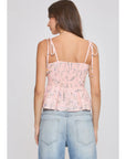 Fawn Floral Peplum Blouse