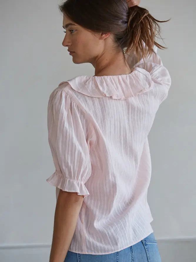 Vanessa Woven Short Sleeve Top