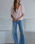 Vanessa Woven Short Sleeve Top