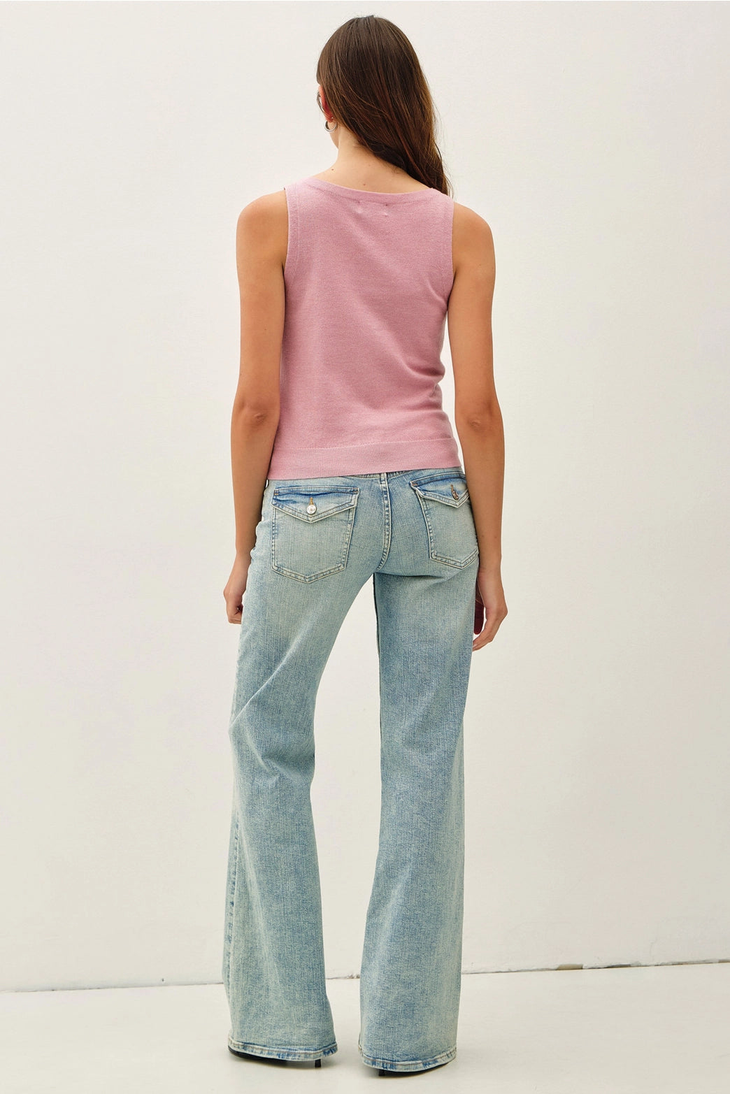 Veronica Soft Boatneck Sweater Tank