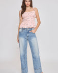 Fawn Floral Peplum Blouse