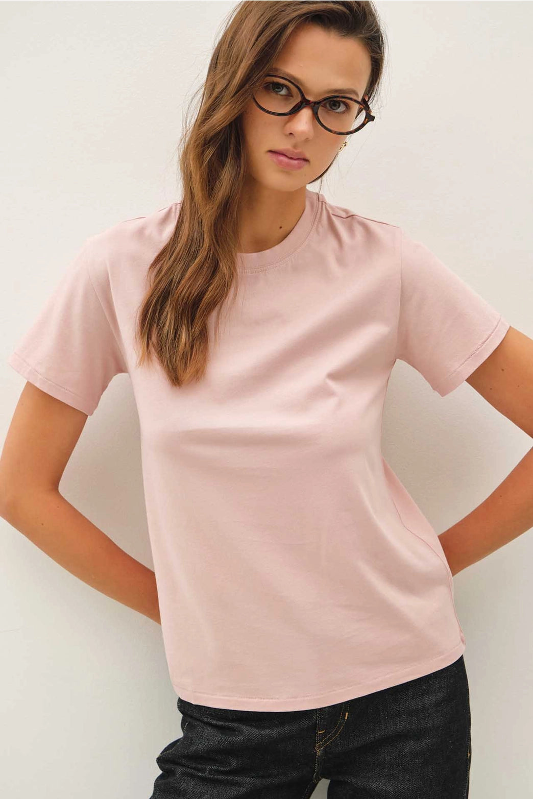 Caroline Cotton Crewneck T-Shirt