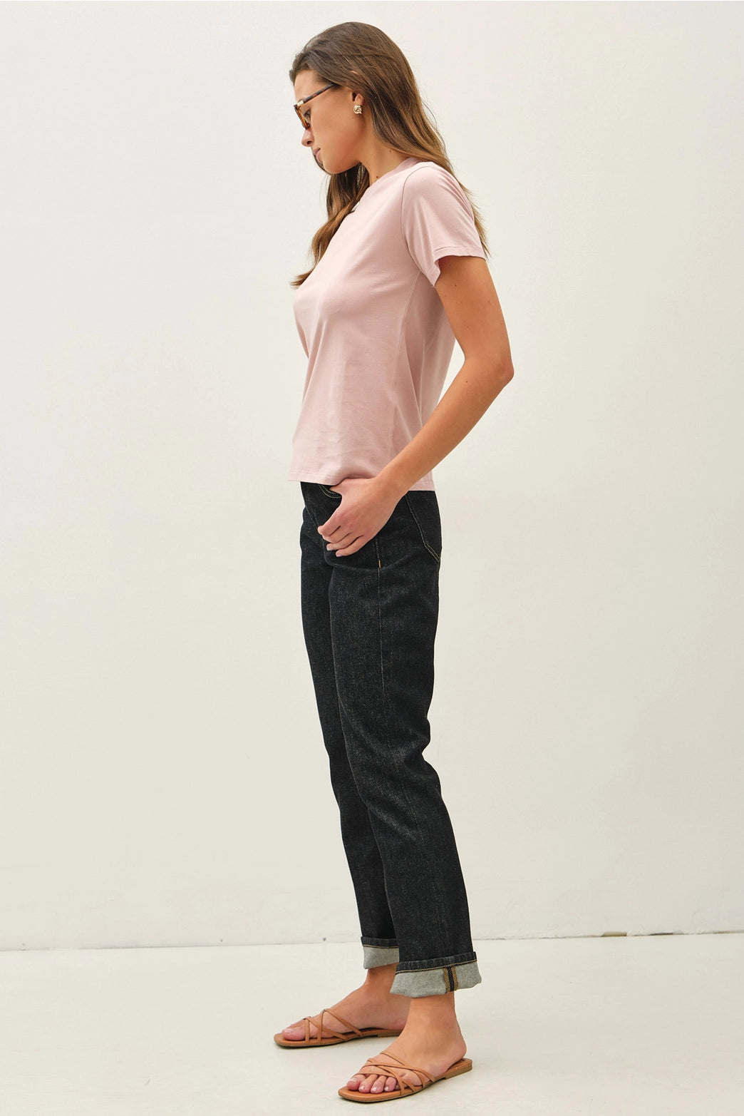 Caroline Cotton Crewneck T-Shirt
