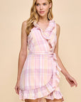 Blaire Plaid Wraparound Dress- FINAL SALE ITEM