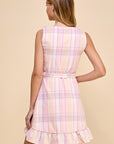 Blaire Plaid Wraparound Dress- FINAL SALE ITEM