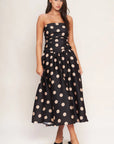 Darla Polka Dot Woven Midi Dress