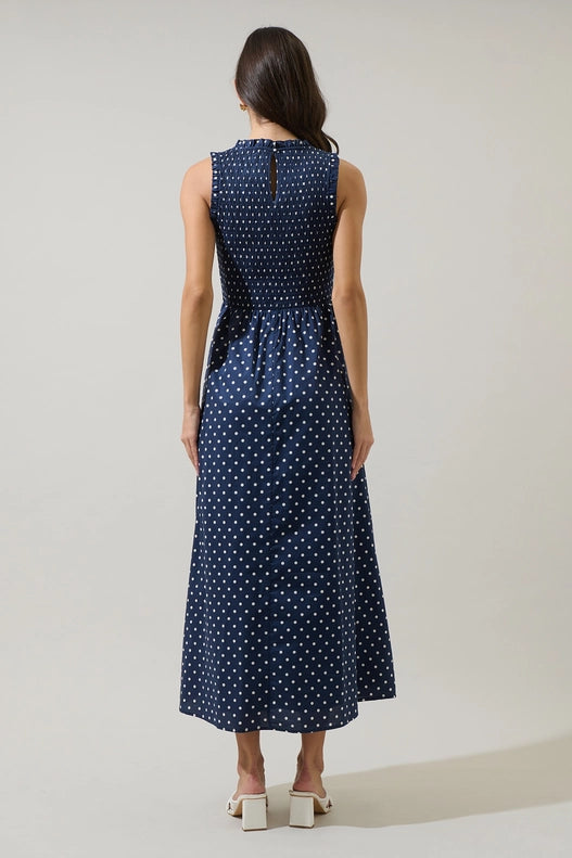Isla Polka Dot Midi Dress