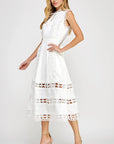 Poppy Crochet Trim Midi Dress