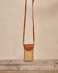 Poppy Rattan Cane Crossbody Bag