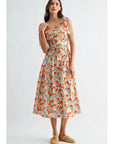 Bailey Botanical Tie-Shoulder Midi Dress